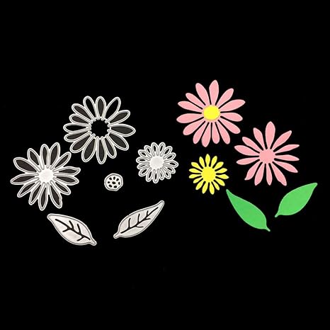 Download Amazon Com 2 3 By 6 2 Inches Daisy Flower Leaves Metal Cutting Dies For Card Making Scrapbooking Christmas Craft Dies Ja042811 PSD Mockup Templates