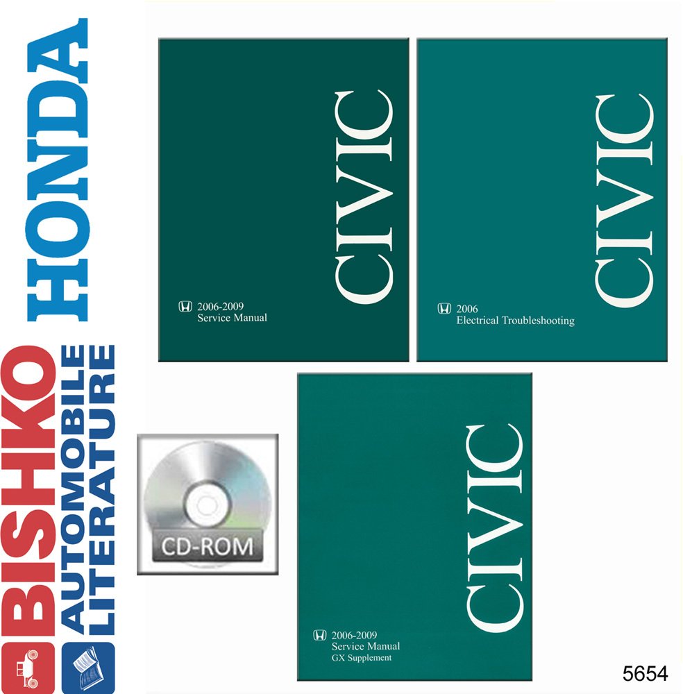 Amazon.com: bishko automotive literature 2006 2009 Honda Civic Shop Service  Repair Manual CD w/ETM & 06-09 GX Supplement: Automotive