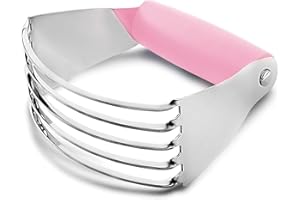 Zulay Kitchen Dough Blender - Stainless Steel Pastry Cutter, Heavy Duty Dough Cutter with Blades, Pastry Blender and Butter C