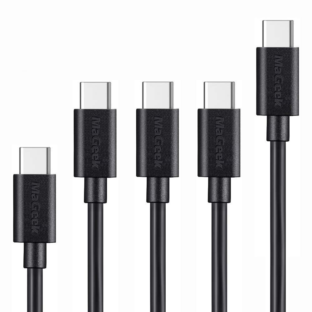 MaGeek USB C To USB C Cable, (5-Pack)(0.3m / 1.0m x 3/1.8m) USB Type-C to USB Type-C 2.0 Cables for Samsung Galaxy S8,S8 Plus, Nexus 6P, LG G6, new MacBook, Google Pixel XL and more (Black) — image 1