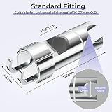 Alyvisun Shower Head Holder with 2 Hooks Chrome Adjustable 16-27mm view 2