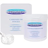 INNOCOSVATE Carbomer 940 Powder 2.1 oz / 60 Gram - for Cosmetics- USP Grade High transparency, low impurities Ideal for Gels