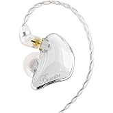 BASN Bmaster Triple Drivers in Ear Monitor Headphone with Two Detachable Cables Fit in Ear Suitable for Audio Engineer, Musician (White)
