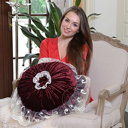European style Solid Color Lace waist cushion /Pillow-E 48x48cm(19x19inch)