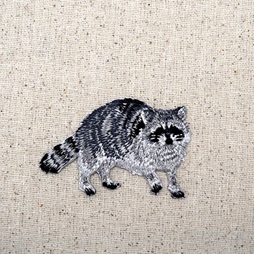 Raccoon - Natural Animal - Iron On Embroidered Applique Patch