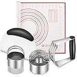 Pastry Cutter, Biscuit Cutter, Dough Scraper, Silicone Baking Mats, Stainless Steel Pastry Blender Set, Dough Cutter Biscuit 