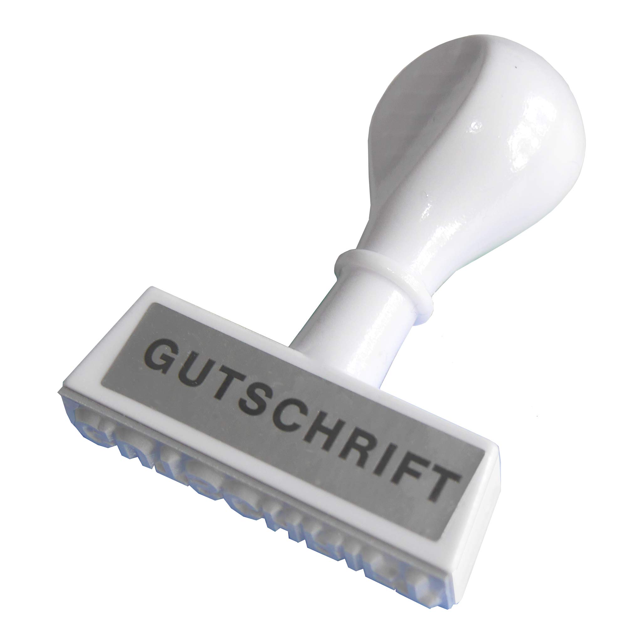 Wedo 19323 Stock Text Stamp Gutschrift, Plastic, Imprint Width 45 mm, Ergonomic Handle, White