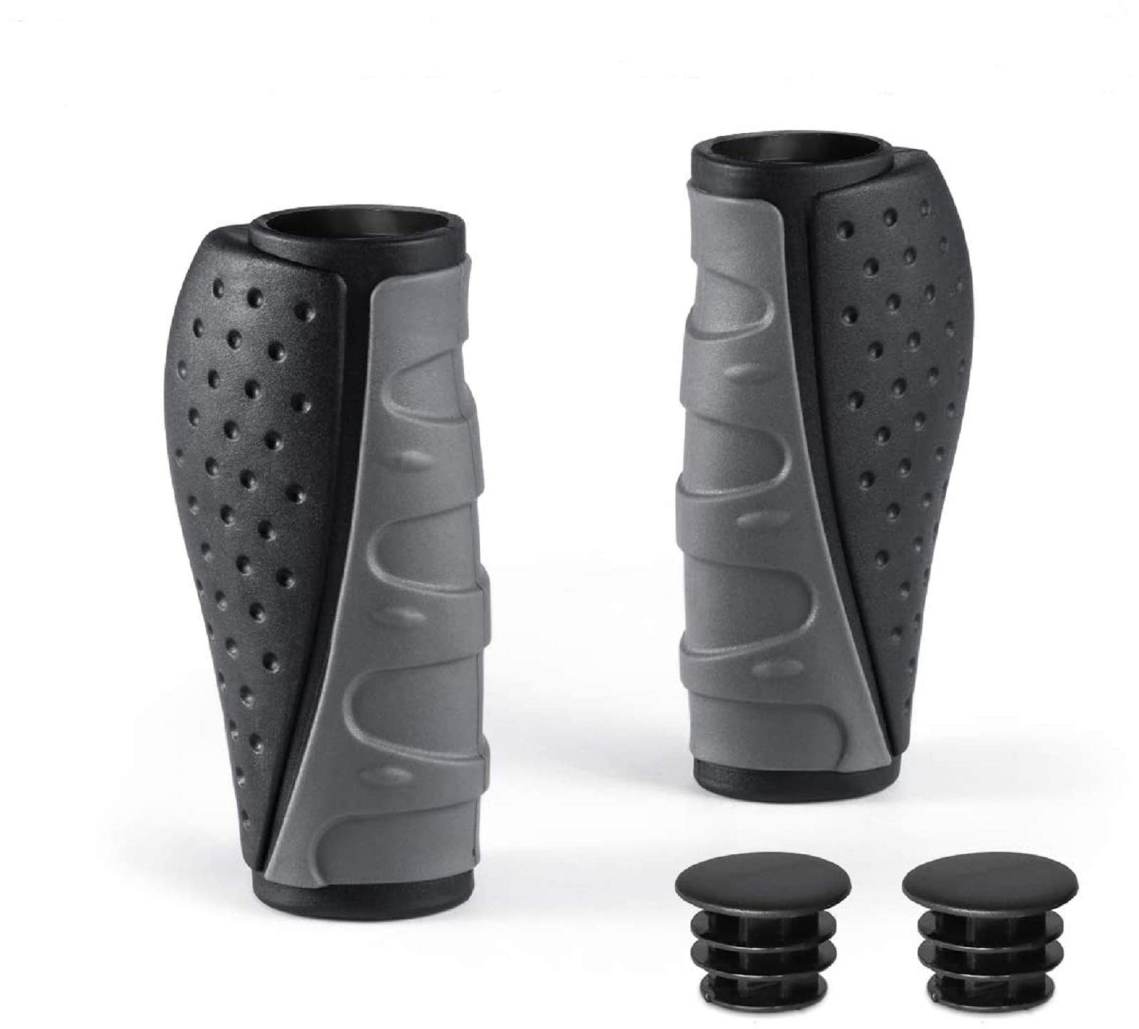 Photo 1 of PRUNUS Bike Handlebar Grips, Rubber Ergonomic Antislip Bicycle Handlebar Grips, for MTB Mountain BMX (90MM+90MM)
