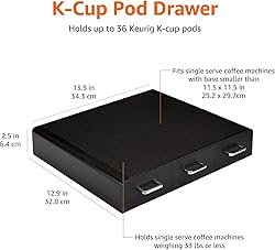 Amazon Basics Coffee Pod Storage Drawer for K-Cup