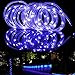 100 LED Rope Lights – Solar Power Outdoor Waterproof 33ft Copper Wire Rope - Gardens Backyards Patio Christmas Party Holiday Wedding Decor LED Solar Lights - Dragon Flame (Purple)