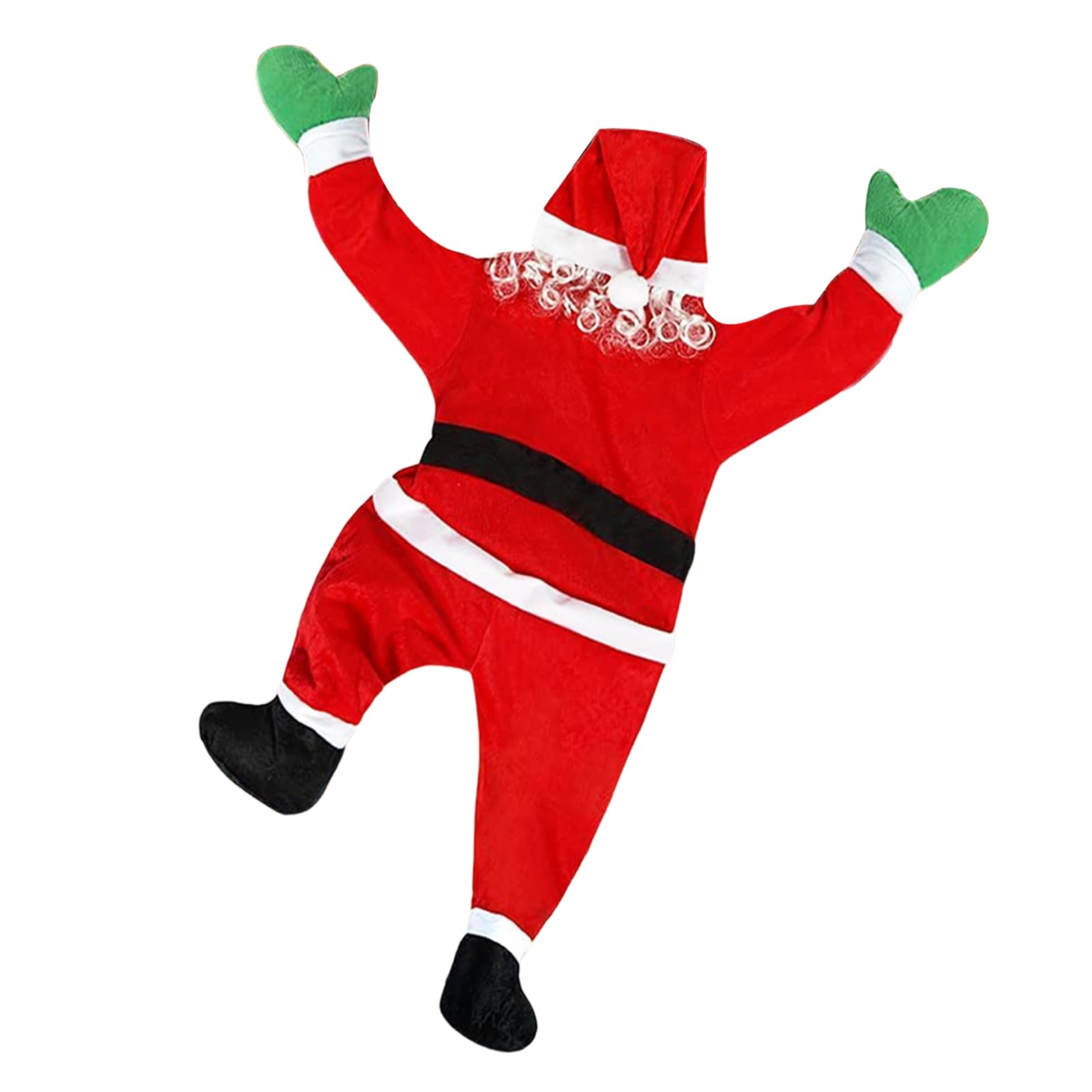 Photo 1 of 3.6 Ft Christmas Hanging Santa Claus Decoration Life Size Climbing Santa Claus Xmas Yard Window Wall Hanging Ornament