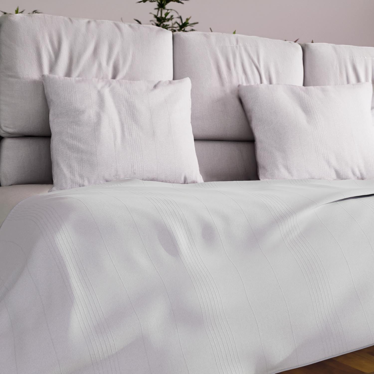 Soleil d'ocre Adele Polycotton Sofa Throw, White, 180 x 220 cm