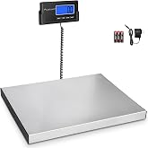 Fuzion Digital Shipping Scale for Packages 440LB x 10g, with Hold &amp; Tare | Heavy Duty Weight Scale for Packages, Large Stainless Steel Platform, Postal Scales for Shipping Packages, Home and Office