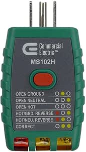 Commercial Electric Tools GFCI Outlet Tester - Green - - Amazon.com
