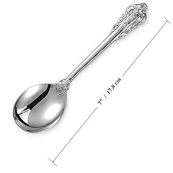 KEAWELL Gorgeous Round Soup Spoon, Set of 4, 18/10