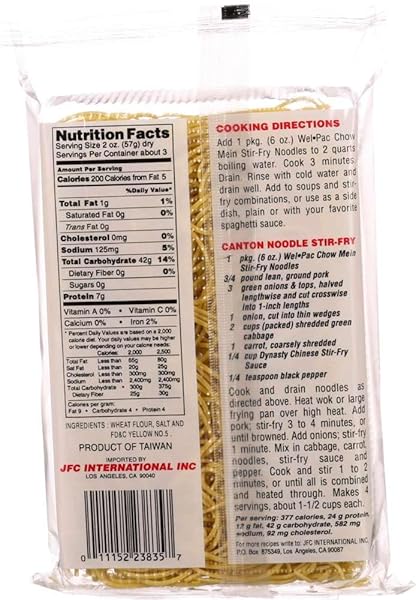 WEL PAC WEL-PAC CHUKA SOBA CHOW MEIN STIR-FRY NOODLES, 6 OZ