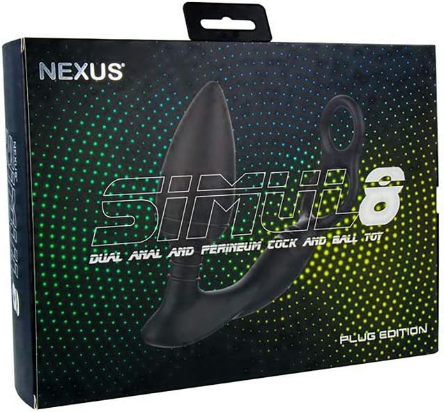 Nexus SIMUL8 Plug Edition Vibrating Dual Motor Anal Cock and Ball Toy, Black - Image 3