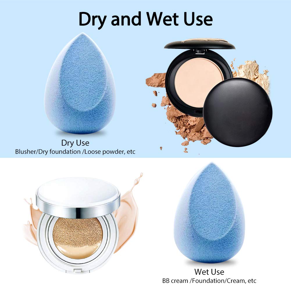 BAIMEI 4Pcs Microfiber Velvet Beauty Sponge, Fuzzy Beauty Sponge Blender Set, Latex-Free Makeup Sponge for Liquid Foundation, Cream and Powder : Beauty