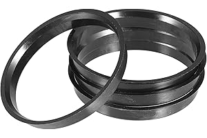 ACROPIX 72.6mm to 69.6mm Universal Car Hub Centric Rings Black - Pack of 4
