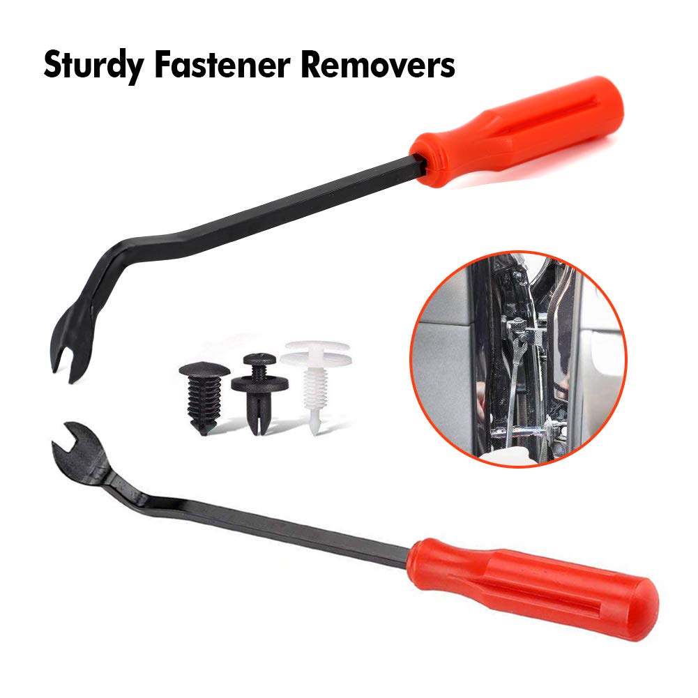 Auto Demontage Werkzeuge, Phyles 11 Stück Auto Zierleistenkeile-Set Automotive Reparatur Werkzeug Universal für Entfernung Autotür Türverkleidung und Platten, Rot