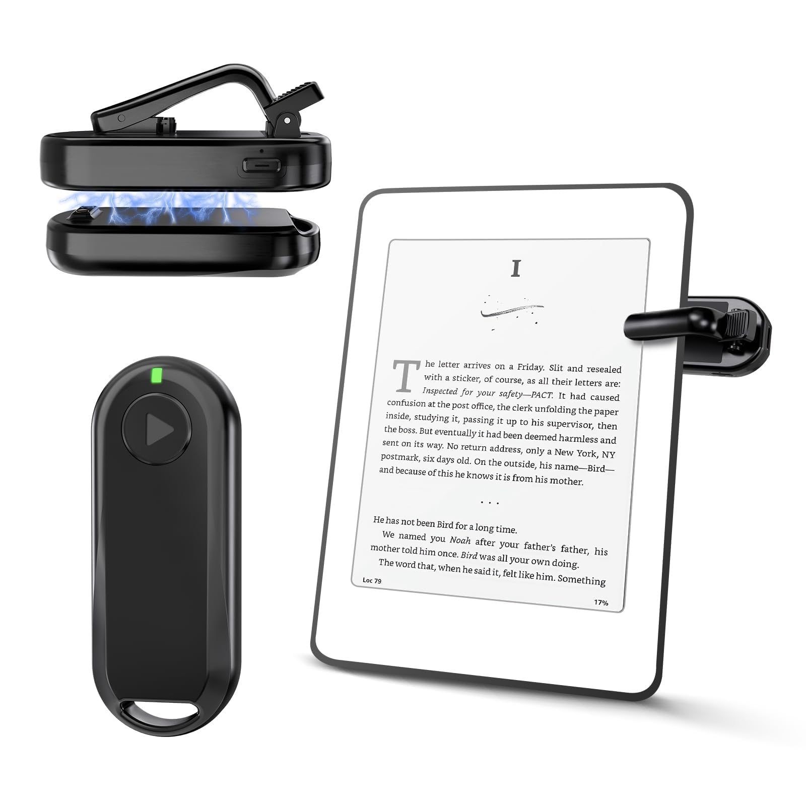 Photo 1 of CoBak Remote Control Page Turner for Kindle Paperwhite Ipad Reading Kobo Comics/Novels Tablets Taking Photos Camera Video Recording Remote Triggers, Ultra-Long-Lasting Page Turner