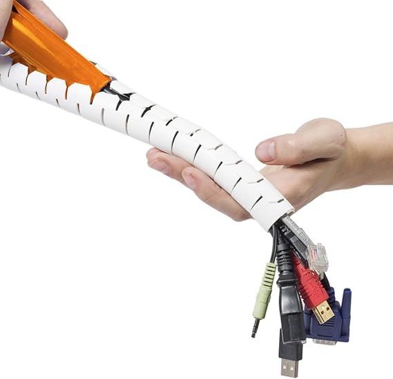 Avvolgicavo A Spirale Tagliabile, Organizer Per Cavi Per TV/PC - Foto 5