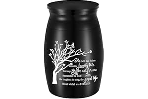 ABOOXIU 3 Inch Small Aluminum Mini Urn for Ashes - Tree of Life Design - Keepsake for Human Ashes Memorial Holder