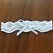 Vintage Stretchable Garters with Bowknot Lace Wedding Garter for Bride (White)