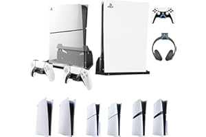 BracNova Wall Mount for All PS5 Models, Including Slim Pro & Original -Steel PS5 Wall Stand Kit with 2 Removable Controller Holder & Backrest-Mounts PlayStation 5 on a Wall by Your TV - Black