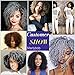 Silike Marlybob Kinky Curl Crochet Hair 8 Inch (3 Bundles/pack) Mali Bob Crochet Braiding Hair Afro Kinky Curl Hair Extension(1#)