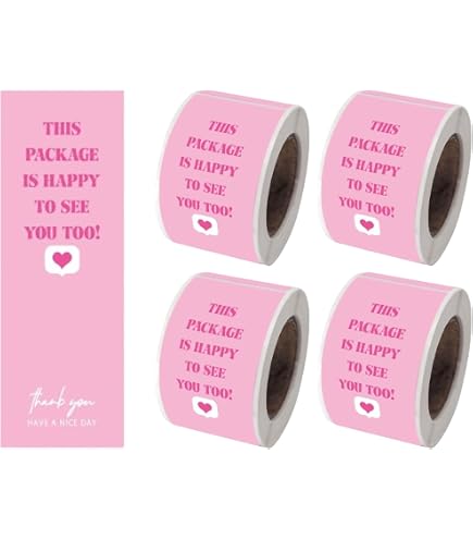 Amazon.com: 150pcs 2 inch Black Pink Warning Opening This Package