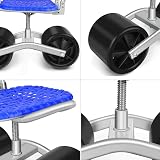 Rotating Garden Seat 360° Rolling Chair Adjustable Height with Wheels view 8