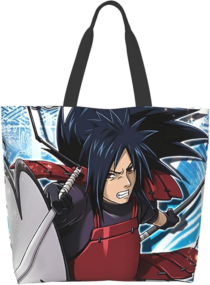 Anime Naruto Uchiha Madara Bolso de la compra Bolsas de lona
