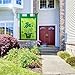 KUUQA Happy St. Patrick's Day Garden Flag Decorative Clovers Irish Green Shamrocks 12 x 18 Inches for Garden and Home Decorations