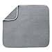S&T INC. Dish Drying Mat, 16” x 18”, Absorbent Microfiber Kitchen Counter Mat, Dish Drying Pad for Dishes, Utensils, Pots and Pans, Large, Grey