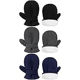 Sarfel 3 Pairs Baby Mittens Winter Toddler Mittens Warm Fleece Infant Gloves for Kids Toddler Winter Gloves for Boys Girls