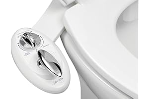 LUXE Bidet NEO 180 - Dual Nozzle, Self-Cleaning, Non-Electric Bidet Attachment for Toilet Seat, Adjustable Water Pressure, Rear & Feminine Wash, with Lever Control (White)