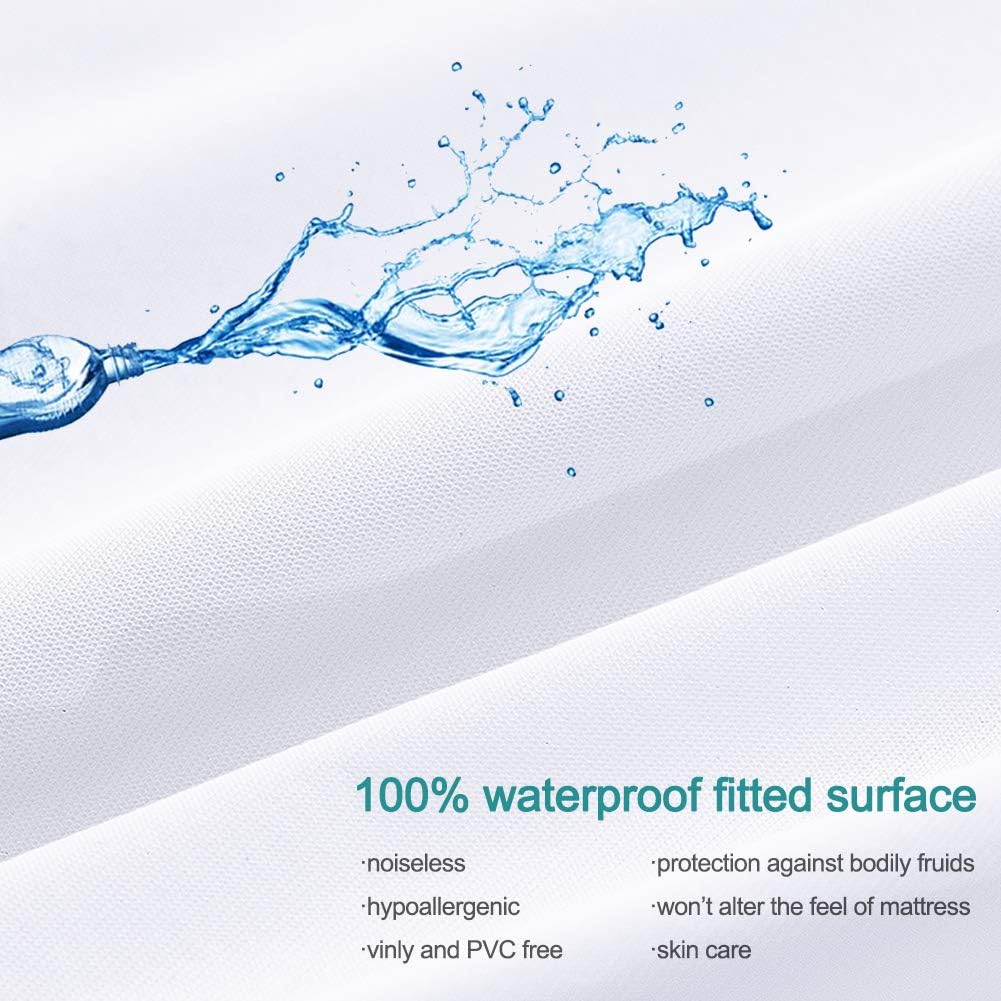 Cozynight Waterproof Mattress Protector King Soft Noiseless Breathable Mattress Protection Cover Hypoallergenic Vinyl Free Washable Bed Cover Fitted 14”-18” Deep Pocket Mattress: Home & Kitchen