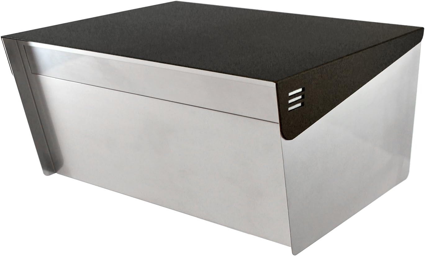 Amazon Com Katanabox Wide Dr Stainless Steel Post Mount Modern Design Mailbox With Lock And Key Extra Large Letterbox Rust Proof For Modern Home House Apartment Rural Roadside 12 X 15 X