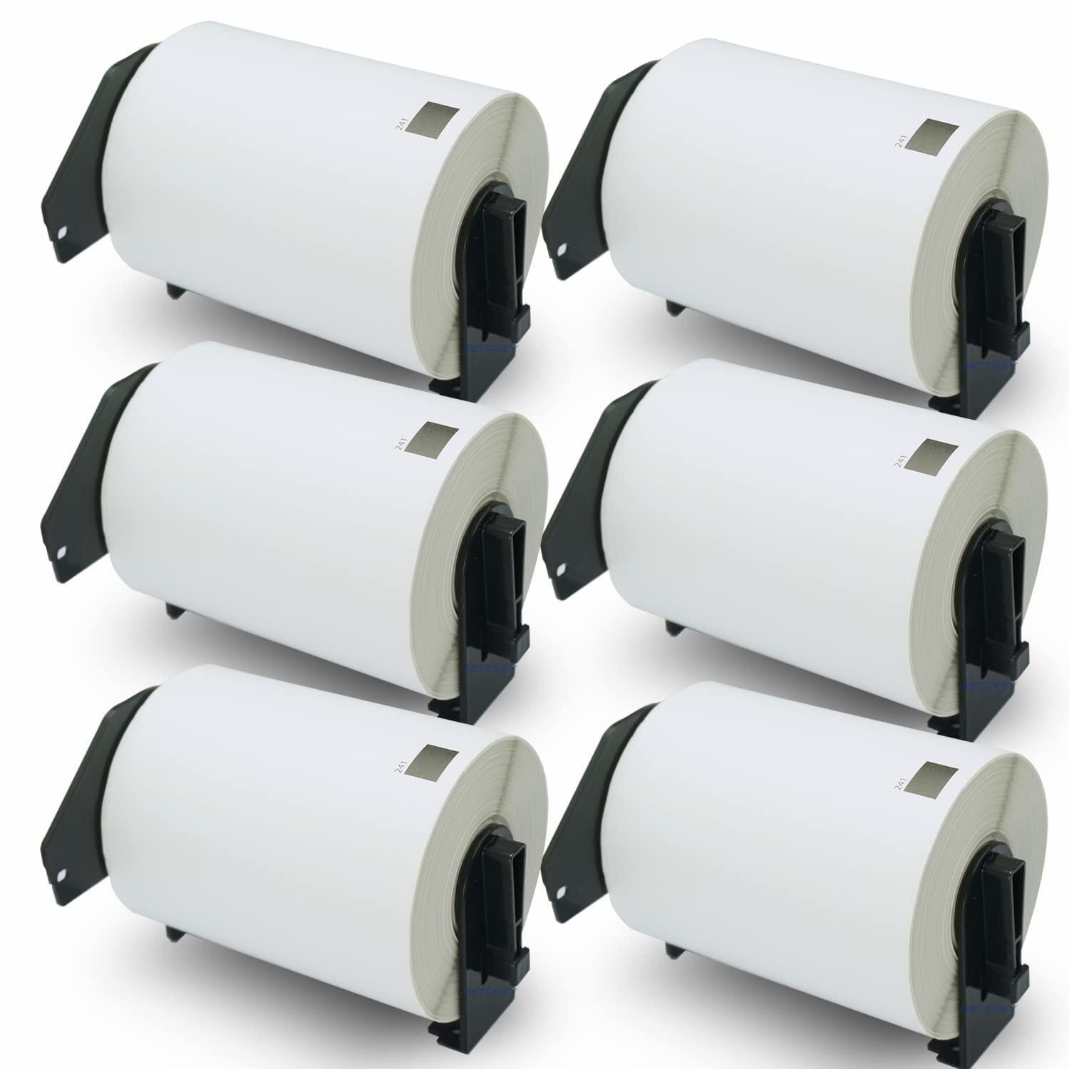 BETCKEY - 6 Rolls DK-11241 Labels, 102mm x 152mm, 1200 Shipping Labels Compatible with Brother QL Label Printers
