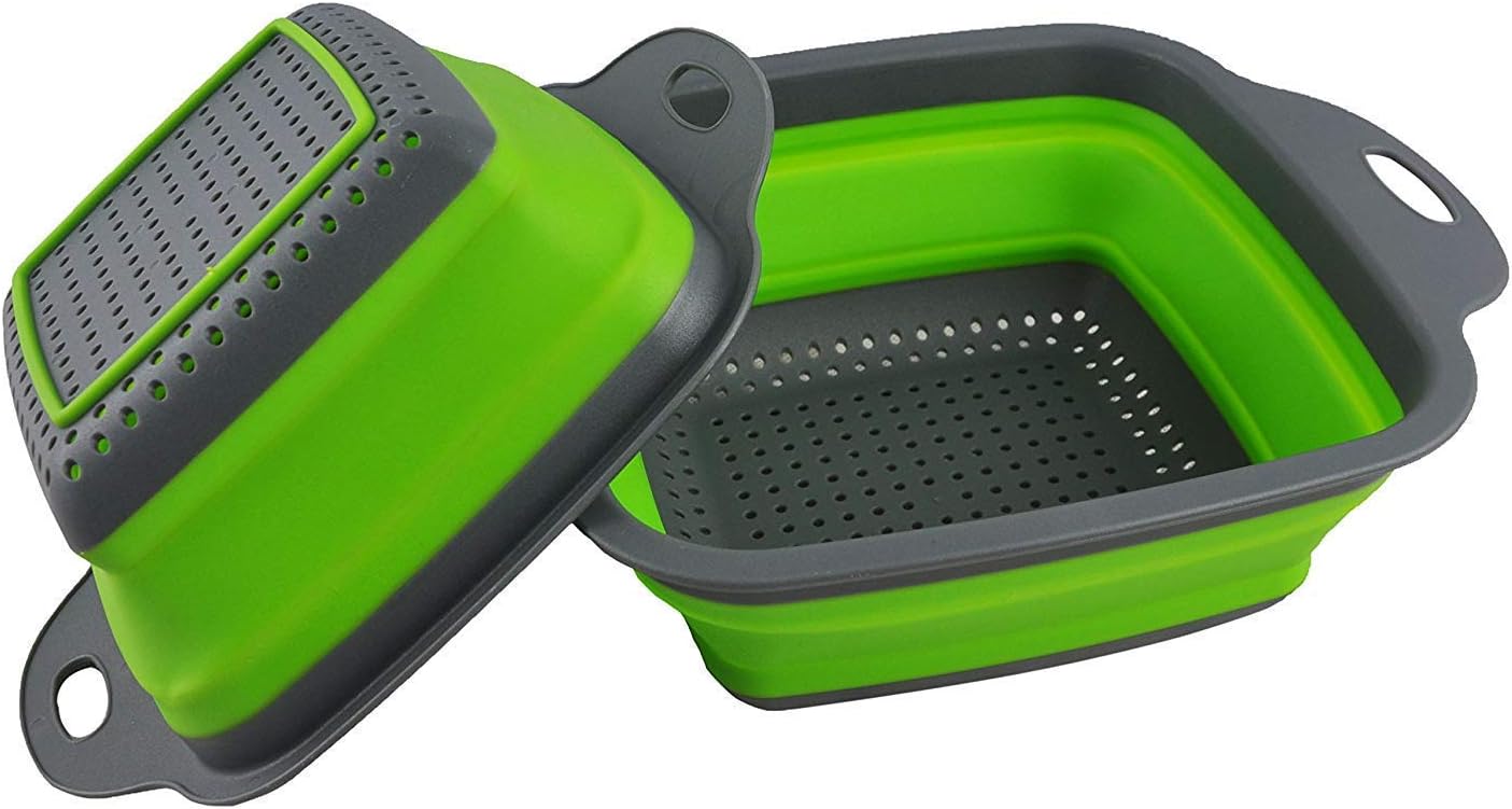 Buy Collapsible Multipurpose Silicone Foldable Kitchen Baskets (2pcs