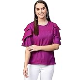 Yash Gallery Women Summer Tunic Tops Regular Indian Viscose Casual Girls Top for Summer
