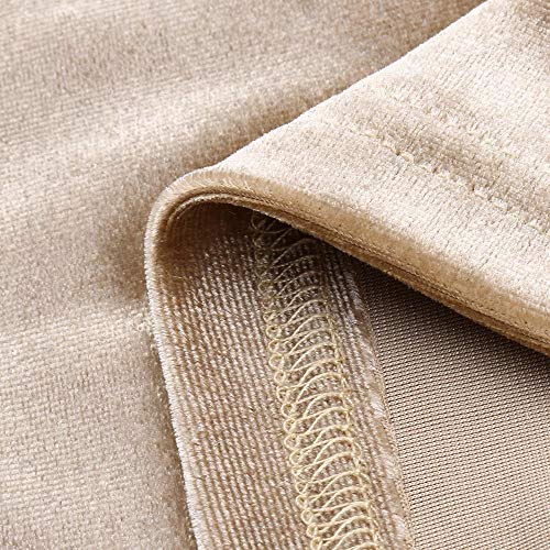 UONQD 2022d New Fahion Women Gold Velvet Pants Loose Wide Leg Trousers Wide-Legged Causal Pant Khaki - Thumbnail 5