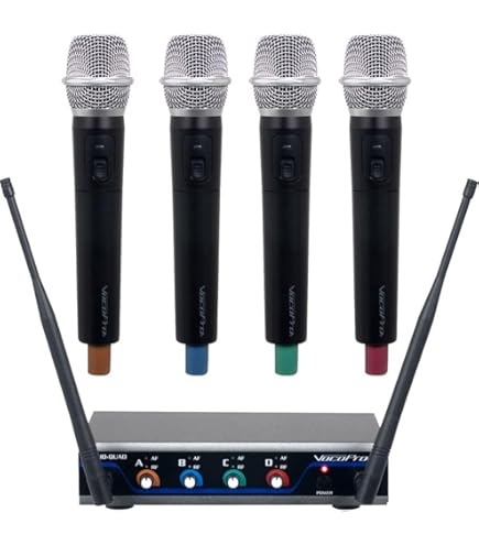 Amazon.com: VOCOPRO Four-Channel UHF Digital Wireless Handheld