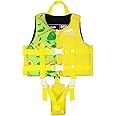 Boglia Toddler Swim Vest, Floaties for Toddlers, Kid Vest Floation Swimsuit Swimwear with Adjustable Safety Strap for Unisex Children Avocado