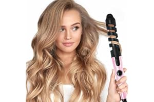 GENERIC Curling Iron, Rotating Curling Iron, 2024 Fast Heating Ceramic Auto Crimper Hair Tool, Rechargeable Curling Iron Wand, Detangle Scald-Free Fast Heating for Hair Styling Deal of The Day Prime Today