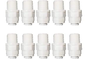 Malida Male Push To Connect Tube Fitting,water purifiers Quick Connector Drinks Dispense and water filtration system fittings (1/4 NPT Male x 1/4 OD Tube)