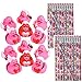36 Piece Valentine's Day Party Favors (12 Cupid Rubber Ducks Duckies + 24 Cute Monster Valentine Pencils) Classroom Exchange Toys Variety Pack - Valentines Day Party Supplies - Gifts for Kids