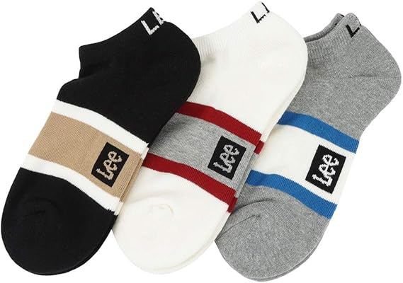 Amazon Lee リー 靴下 くつ下 ソックス スニーカー ショート 3足組 メンズ スニーカーソックス 切替 3足組 切替配色 Ad6051a301 3足組 F スポーツソックス 通販
