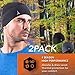 French Fitness Revolution - Skull Cap Helmet Liner Running Beanie - Ultimate Thermal Retention and Performance Moisture Wicking. Fits Under Helmets 2pack - Black & Gray